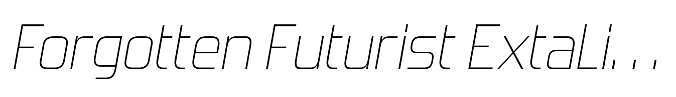 Forgotten Futurist ExtaLight Italic